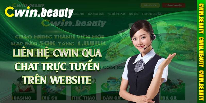 Liên hệ Cwin qua chat trực tuyến trên website